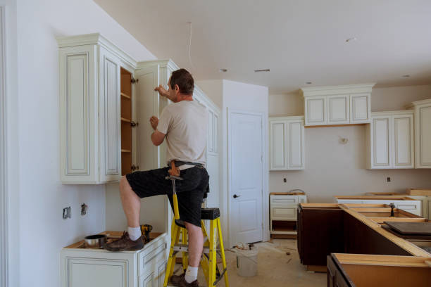 Kitchen island installation in Gaylord by JMT Kitchen Cabinet